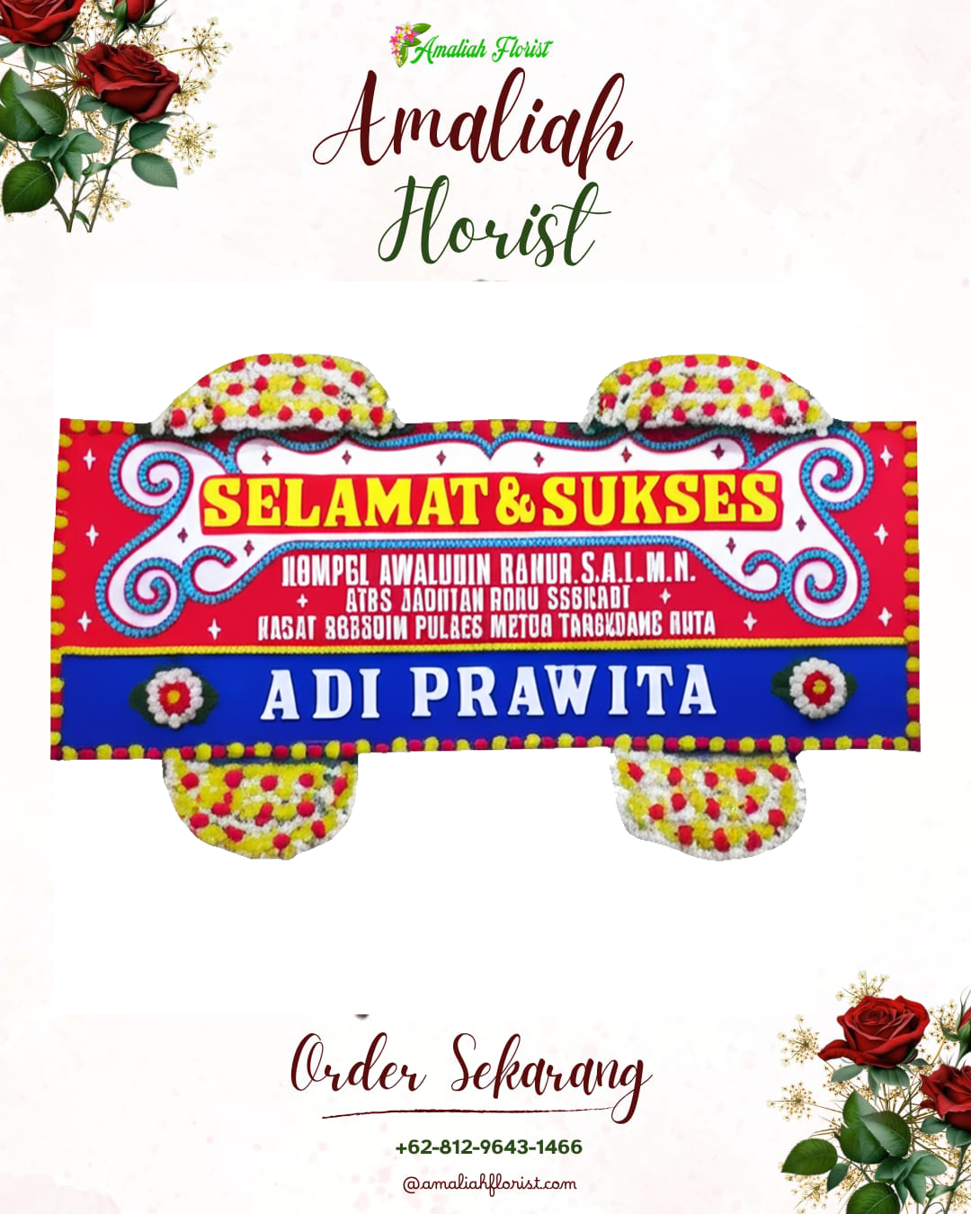 Papan Bunga Ucapan Selamat Ampenan